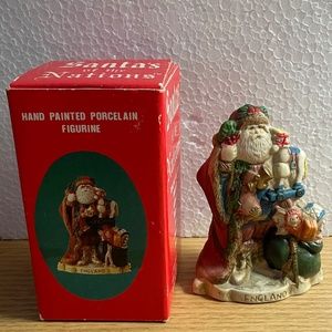 Santas of the Nations England Painted Porcelain Christmas Figurine Retired 1991